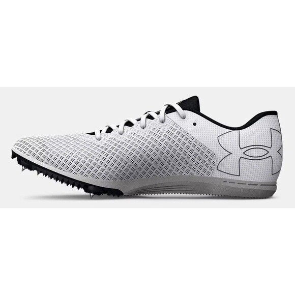 Under Armour Mens Size 12 Womens 13.5 Track Shoes White Kick Distance Running 4